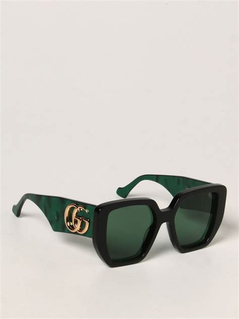 gucci sunglasses green frame|unisex gucci glasses.